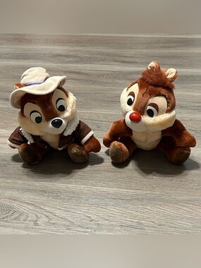 Vintage Disney Chip n Dale Rescue Rangers Plush Set 1989 Stuffed Animal 8"